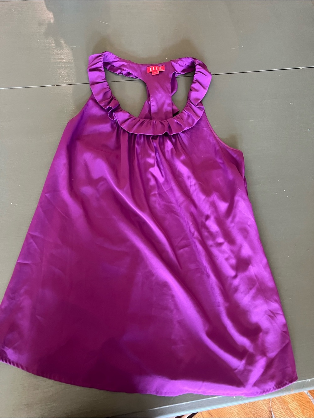 Elle Women’s Purple Ruffle Halter Top